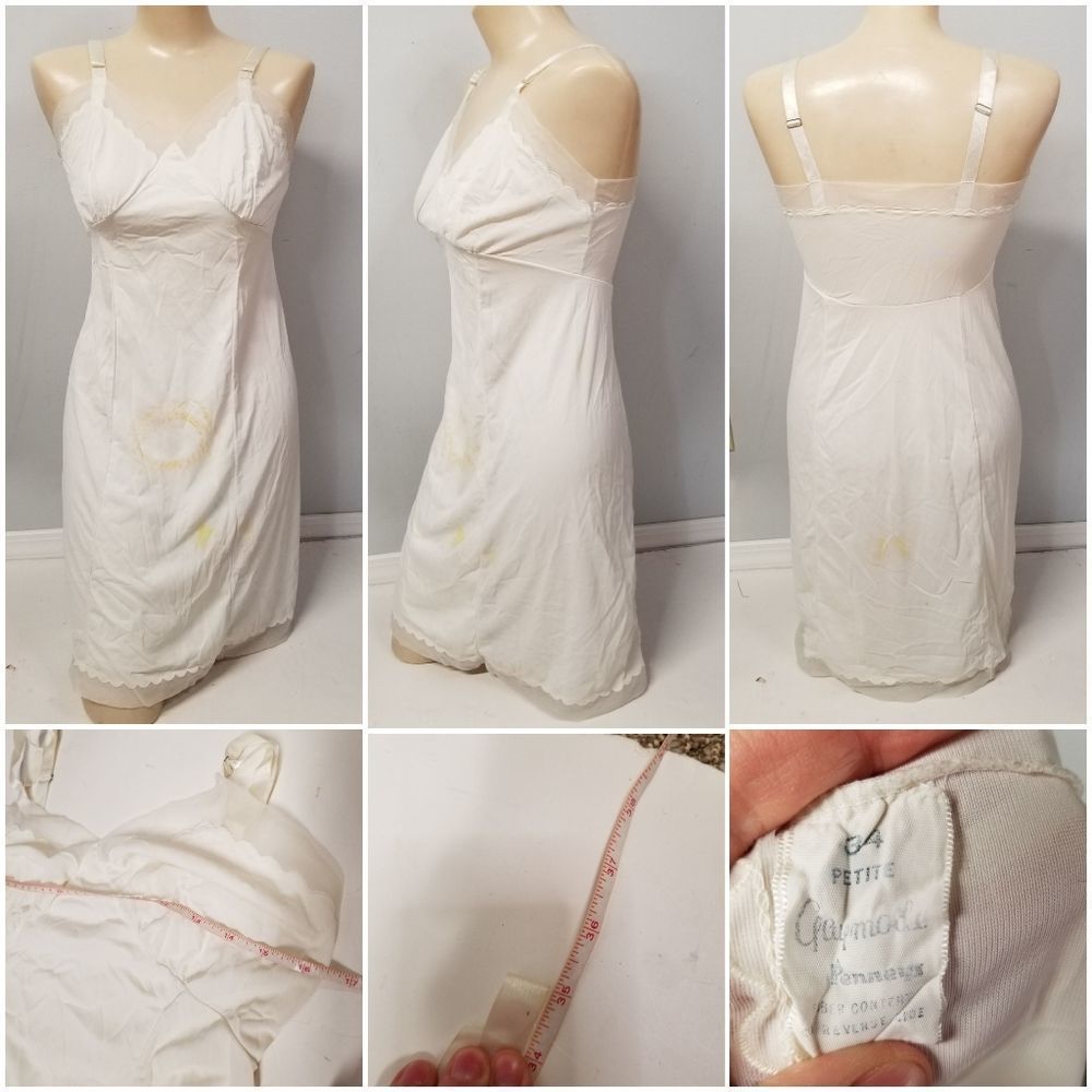 Dress Slip petite 34 cream or off white *lots of markers